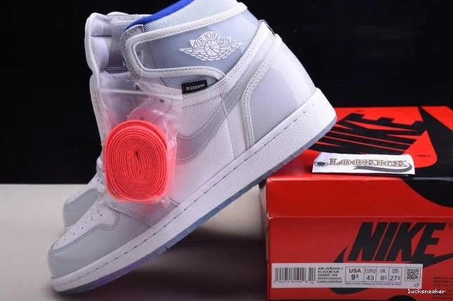 Reps LUCY White High Air Retro Jordan 1 Racer Blue Zoom CK6637-104 0704